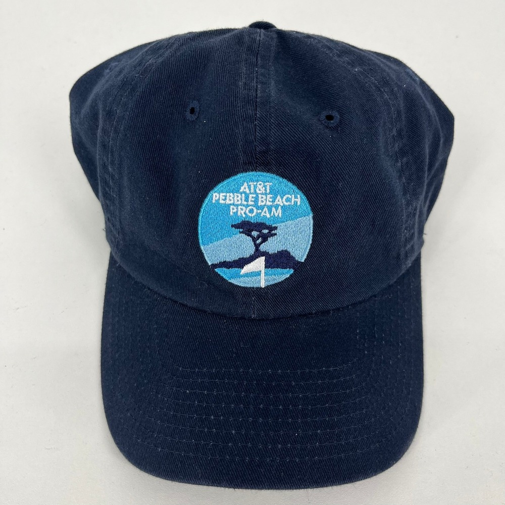 American Needle Mens AT&T Pebble Beach Pro-Am Golf Hat Navy Blue Adjustable Cap